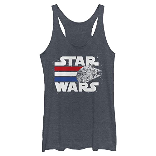 Camisa Star Wars Halcón Libre Azul Marino Camiseta Mujer XXL Algodón