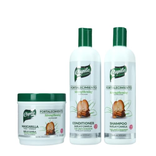 Image of Suela Y Canela Shampoo Conditioner Set with Deep Conditioning Mask – All Natural Hair Care for Women & Men – Frizz Control, Curl Hydration, Moisture Repair, Volumizing & Clean Scalp Treatment