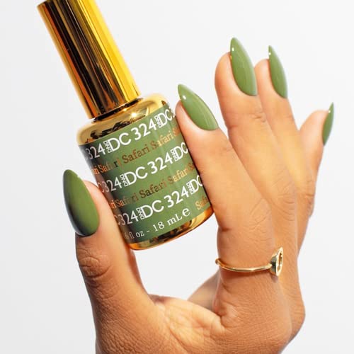 Dnd Dc Gel Polish Set - 1 Each Of Green Gel Polish And Green Nail Polish, 324 Safari, 0.5 Fl Oz #TOP1