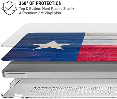 Skinit Case + Skin Compatible with MacBook Air 13in M1 (2021) Originally Designed Texas Flag Light Wood Design