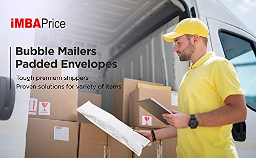 Imbaprice 25#0 (6" X 10") Pure White Color Self Seal Poly Bubble Mailers Padded Shipping Envelopes (Total 25 Bags) #TOP6
