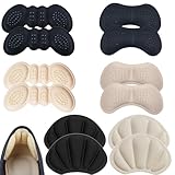 Heel Pads for Shoes, 6 Pairs Shoe Inserts for Women Men, Heel Cushion Pads with 4D Anti-Slip Gel, 180° Wrap- Ultra Soothing Heel Protectors for Heel Pain, Heel Slipping, Blisters, Friction