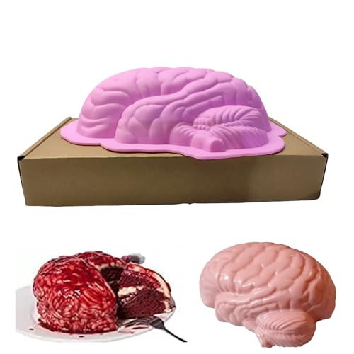 MEYIART Single Brain Funny Silicone Cake Mold Non-Stick Kitchen Baking Tool