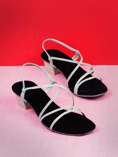 Image of JM LOOOKS Kitten Heel Sandal for Womens Block Heel Sandal Comfortable Heel Sandal Trendy Flatform Sandals for Girls Casual and Stylish