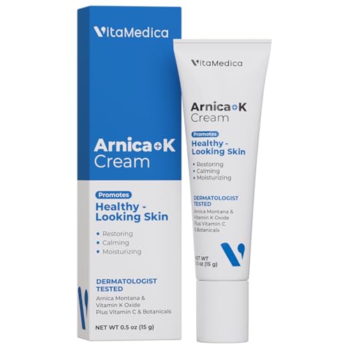 XILRVON Arnica Cream for Skin Discoloration & Body Relief, Soothing Hydrating Formula with Magnesium and Vitamins K, C & E, Suitable for Thin and Sensitive Skin for All Ages, 4 Oz