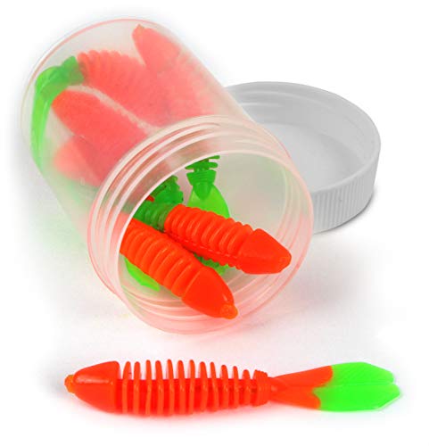 Storfisk fishing & more Pack of 7 fine rib artificial bait with paddle and aroma concentrate for trout and perch Storfisk fishing & more Pack of 7 fine rib artificial bait with paddle and aroma concentrate for trout and perch