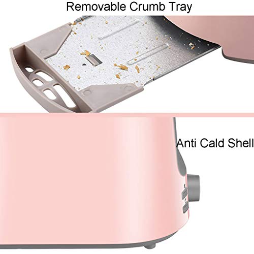 Toaster Kompakter 2 Scheiben und Breitem Schlitz 7 Toasteinstellungen 750 W mit Abnehmbarer Krümelschale und… – Bild 3