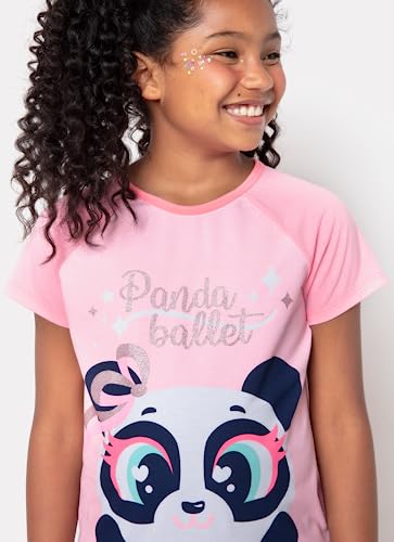 Pijama Manga Curta Menina Teen Viscolycra Panda Bailarina - Puket