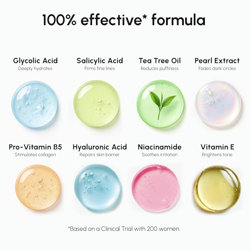 Image of MAREE Glycolic Acid Pads - 200 Toner Pads for Face Cleansing - Facial Exfoliating Pad with Tea Tree Oil, Salicylic Acid & Vitamins E, B3, B5 - Acne Clearing Face Pad, Skin Pore Resurfacing & Radiance