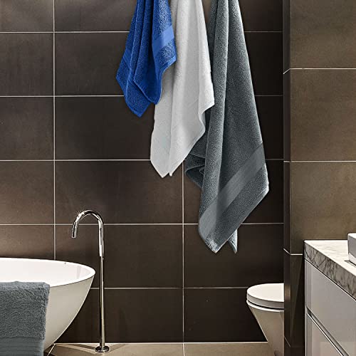 Midland Bedding 8 Piece Bale Towel Set, Cotton Towels Set - 4 Wash Cloths/Face Towels, 2 Bath Towels and 2 Hand Towels for Bathroom. 400 GSM Thread Count (Grey) - Cosy Home Interiors Midland Bedding 8 Piece Bale Towel Set, Cotton Towels Set - 4 Wash Cloths/Face Towels, 2 Bath Towels and 2 Hand Towels for Bathroom. 400 GSM Thread Count (Grey) - Image 6