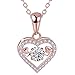 Creative Dance Halskette Herz Valentinstag Luxus Sport Smart Love Halskette Halsketten & Anhänger Ketten Aus Kunststoff (Rose gold, One Size)