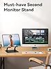tounee Tablet Holder Stand, Dual Rod Adjustable Aluminum Desktop Stand, Compatible with 4-16.5" iPads, Surface Tablets, Portable Monitor, Kindle and More (Black) #3