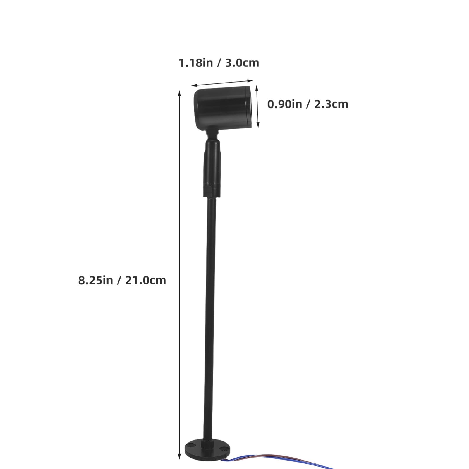 Angoily Mini LED Spotlight for Jewelry Displays Adjustable Rod White Light Durable Tiny Spotlight for Cabinets and Showcase Lighting for Display Cases and Shelves