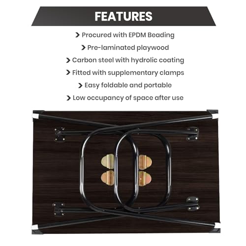 Mighty Home Foldable and Portable Study Table | Computer Desk, Laptop Table | Engineered Plywood Top, Powder-Coated Finish | 90cm x 60cm x 72cm |... - Image 4