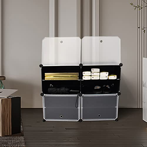 Funny Foal Portable Shoe Rack 16 Pairs Organizer Shoe Organizer Expandable Shoe Storage Cabinet Narrow Standing Stackable Space Saver Shoe Rack For Entryway Transparent Door Shelving For Store Shoes #TOP2