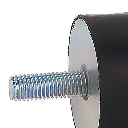 50x20mm Gummi Schwarz Doppelschraube Silentblock M10 Anti-Vibration Halterung für Industrie 5er Set