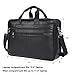 Polare 17'' Full Grain Leather Professional Briefcase Work Bag Business Case for Men Fits 15.6'' Laptop