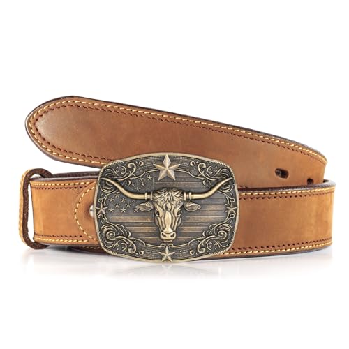 Image of Cowboy Belt Buckle for Men Longhorn Bull Belt Buckles Men Vintage Texas Buckle for Women Cowboy Cowgirl Belt Buckle