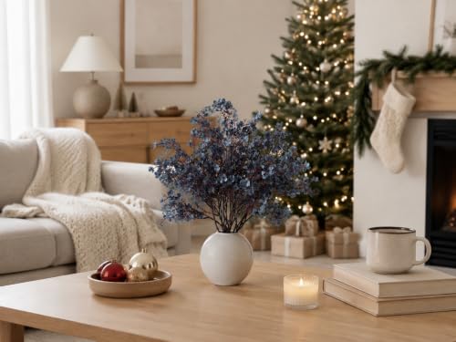 Image of Mandy's 6 Bundles Artificial Dusty Blue Baby's Breath Flowers