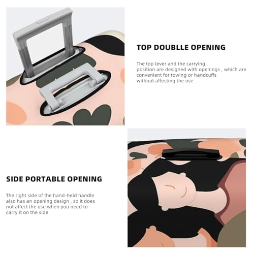 Travel Luggage Cover Happy women's day Suitcase Protector Elastic Washable Stretch Suitcase Protector Anti-Scratch Travel Suitcase Cover Fit 18-32 Inch Luggage4