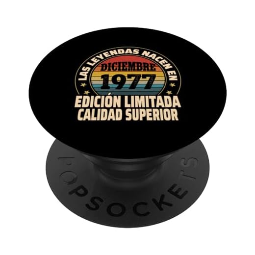 Edición Limitada Diciembre 1977 - Cumpleaños 47 Años PopSockets PopGrip Intercambiable