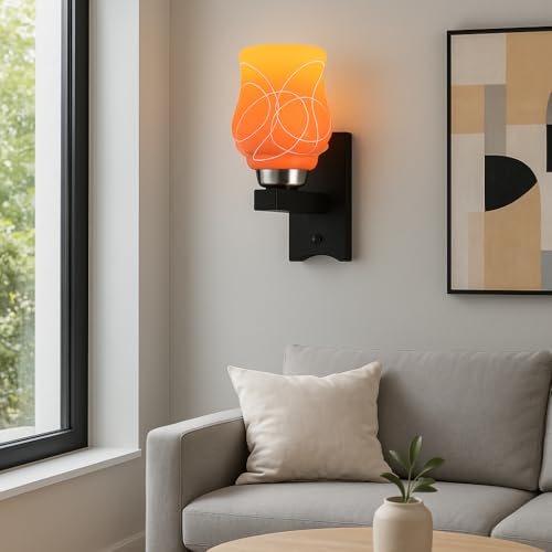 Image of BENE Colorado Wooden Indoor Modern Wall Lamp, E-27 Base Wall Light for Home Decor, Kitchen, Living Room, Bedroom, 13 cm (Dark Brown, Pack of 1)