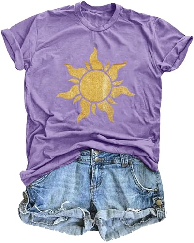 Magical Shirt Women Magic Sun Print Tshirt Cute Sunshine Graphics T Shirts Summer Vacation Short Sleeve Tops