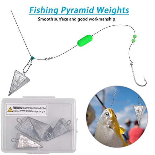 Pyramid Sinkers Fishing Weights Surf Fishing Sinkers Saltwater Pyramid Fishing Weight Fishing Gear Tackle 1Oz 2Oz 3Oz 4Oz 5Oz 6Oz 8Oz #TOP5