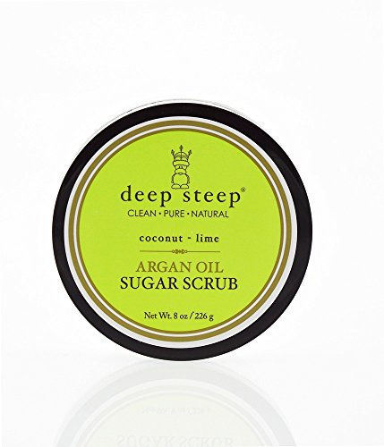 Deep Steep Argan Oil Sugar Scrub, Coconut Lime, 8 Ounce