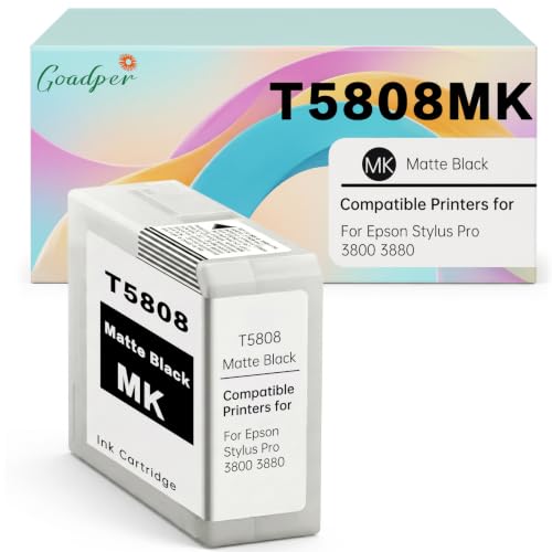 Cartouche d'encre Epson T5808 Noir Mat pour Stylus Pro 3880 et 3800