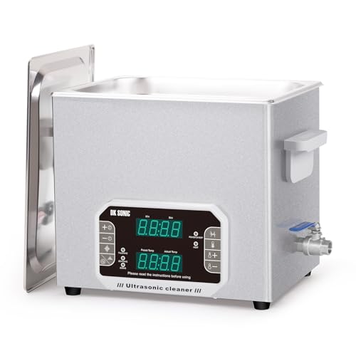 DK SONIC Professional Ultrasonic Cleaner 10L, 240W Heavy-Duty Sonic Cleaner With Timer,Heater&Touch Control, Multi-Application for Motorcycle Engines, Carburetors, Chains (Include Basket)