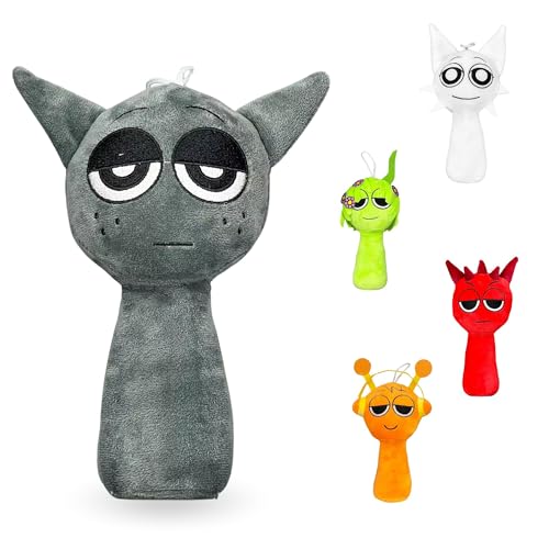 Sprun-Ki Pluche. Knuffel Spel Personage. Pluche Pop Sprun-Ki Gray. Schattige Anime Knuffel van Zachte. Pluche Verzamelbaar voor Kinderen en Volwassenen.(1Ud)