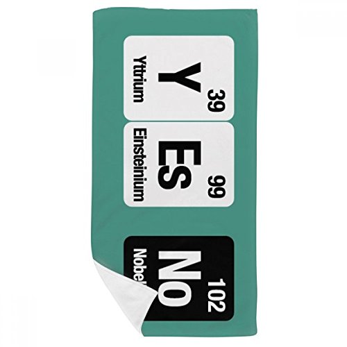Serviette Oui Non Sciences Chimiques multicolor 35x70cm pour le visage