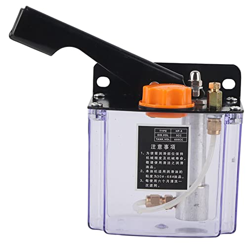 Pompe de Lubrification Manuelle -5L de 4 Mm, Actionnée à Gauche, capacité de 650 Cc, Machines-outils CNC et Plus, Broche de 5 Ml/min, Pression de Décharge Maximale de 5 kgf/cm²