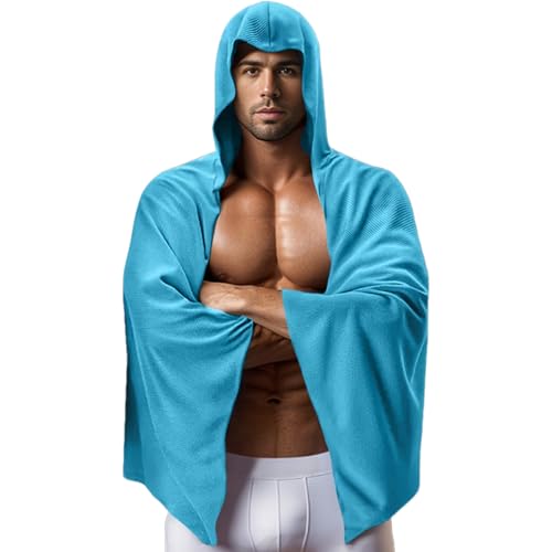 Toalla con capucha - Embalaje protector UV, capa de secado rápido | Capa de ducha de absorción de agua con refrigerante, ajuste ajustable para natación, yoga, gimnasio, surftrip, día de la piscina y