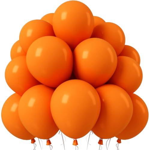 Image of Jobkoo Orange Balloons 12 Inch, 50 Pcs Matte Orange Latex Balloon