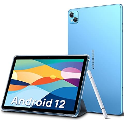 DOOGEE Tablet T10 Android 12, 10.1 Inch Display, 15GB + 128GB/1TB TF, 8300mAh Battery, 4G Dual Sim Octa-Core Tablet, TÜV Eye Protection, Widevine L1, 13MP+ 8MP Camera, OTG, 5G+2.4G WiFi, GPS - Blue Cover