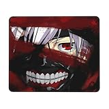 東京喰種トーキョーグール ゲーミング マウスパッド グッズ ゲーミングマウスパッド 厚い 滑り止め 高耐久性 エッジ周辺強化 家用 ゲーム用 水洗い レーザー&光学式マウス対応 7 X 8.6 In
