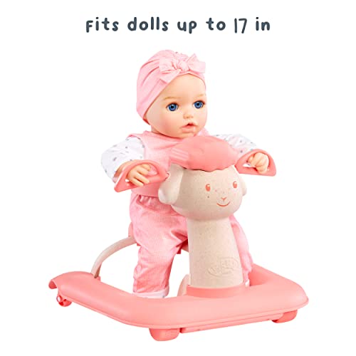 Baby Born Baby Doll Walker with Rolling Wheels and Adjustable Seat Belt - Sturdy, High-End Design, Fits Dolls up to 17", for Kids Ages 3 and Up