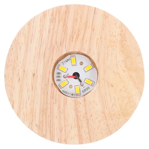 Garneck Socle Lumineux Bois LED USB pour Boule de Cristal Lampe Veilleuse Décorative Base Exposition Compacte et Portable pour Objets Transparents
