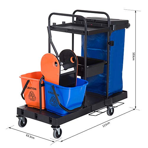 Reinigungswagen von HOMCOM für professionelle Anwendungen