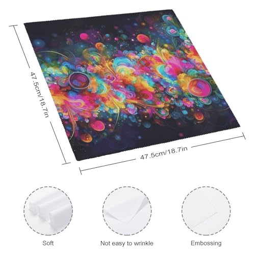 Servilletas de Tela Coloridas y Florales Cuadradas 18.7" x 18.7" miniatura 2