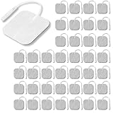 U Ultimate TENS Unit Replacement Pads - Pack of 40 Compatible, Adhesive & Reusable 2 x 2' Electrode Stimulator Patches for Muscle Stimulation and Electrotherapy w/Resealing Bag