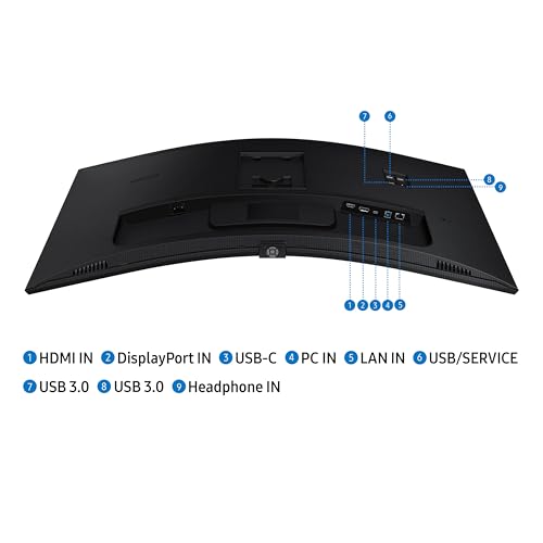 Image of Samsung 34 inch ViewFinity S65UC, Ultra-WQHD, 100Hz, AMD FreeSync HDR10, KVM Switch Built in Speakers with USB-C Curved Monitor, LS34C654UANXGO, 2025