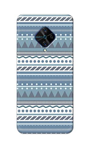Image of Printed Hard Back Cover Case for Vivo S1 Pro Back Cover (Seamless Geometric Tribal Pattern) -1803