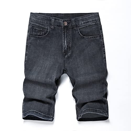 Short en jean noir homme coupe droite fluide et confortable
