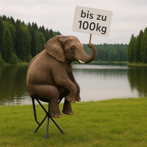 Dreibeinhocker, 3-Bein-Hocker Camping-Stuhl Dreibein-Hocker 40cm Sitzhöhe handliche 550g leicht, faltbar ✪ - 4