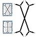 2pcs Sangles de Support de Drap de lit Longues réglables Pinces pour Drap de lit, Tendeurs réglables en croix pour drap-housse, Compatibles avec tous les matelas carrés - Noir
