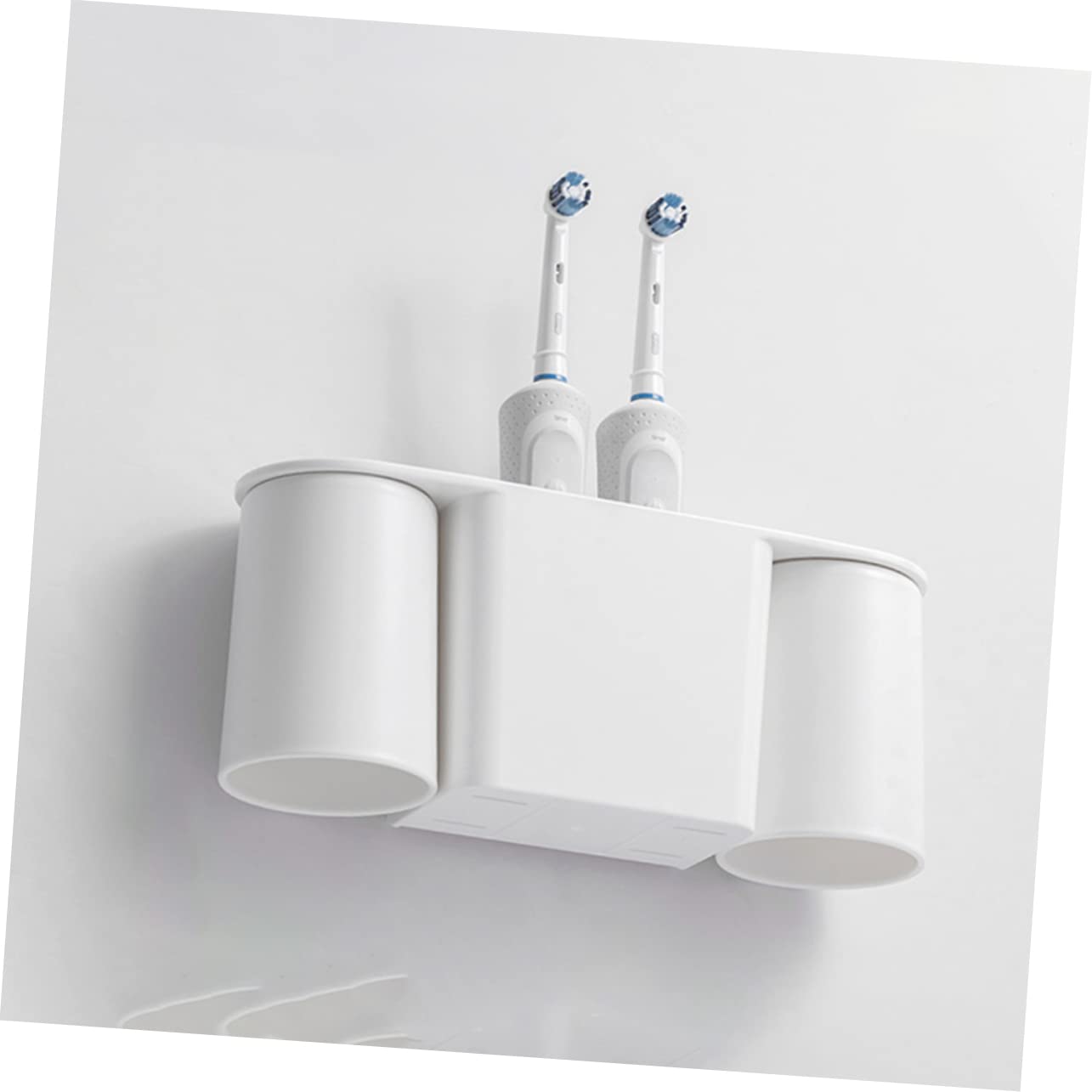 Portacepillos de Dientes Magnético de Pared Portacepillos de Baño para Baño Organizador de Tocador Portavasos para Pasta de Dientes