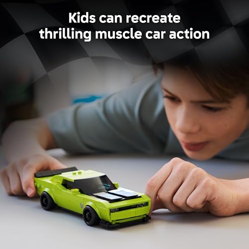 Image of LEGO Speed Champions Dodge Challenger SRT Hellcat Sports Car Toy - Building Set for Learning, Play and Display - Kids Toy for Boys and Girls, Ages 9+ - Birthday Gift Idea for Race Car Fans - 77237
